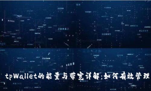 : tpWallet的能量与带宽详解:如何有效管理?